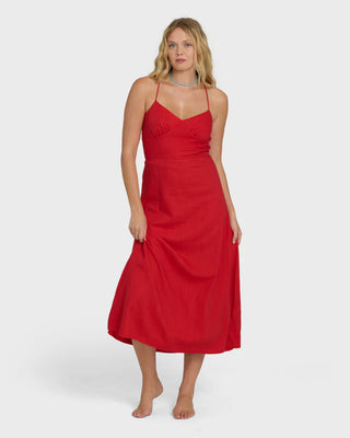 Take it Back Maxi Dress - Fiesta Red // Billabong