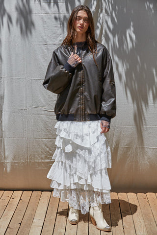 Maverick Bomber Jacket - Dark Brown