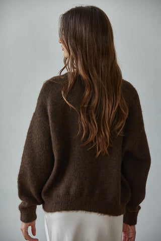 Lucas Cardigan Sweater - Dark Chocolate