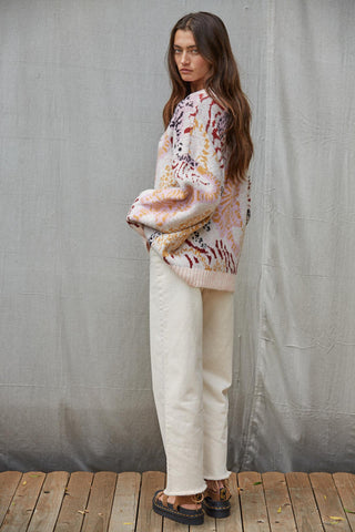 Chimera Collage Sweater - Pink Mustard