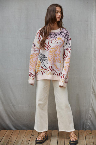 Chimera Collage Sweater - Pink Mustard