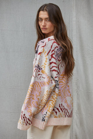 Chimera Collage Sweater - Pink Mustard