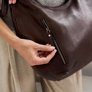 Beacon Stain-Washed Leather Shoulder Bag - Brown // Latico Leathers
