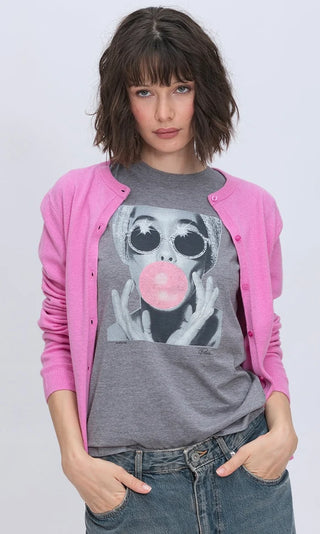 Bursting Mushie Tee // Grey Heather // Press