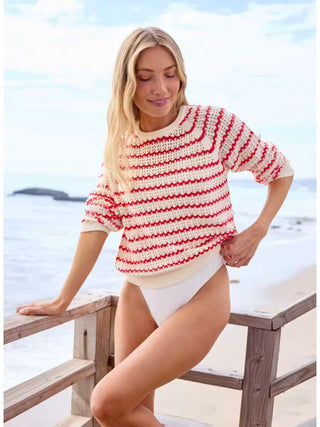 Westin Pullover - Canvas Combo // Stitches and Stripes