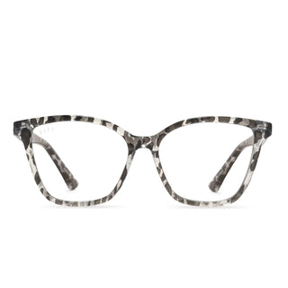 DIFF Leah Clear Leopard Bluelight Reader  - 2.5