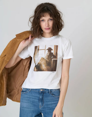 Try And Make Me Mushie Tee - Worn White