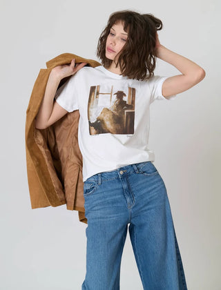 Try And Make Me Mushie Tee - Worn White