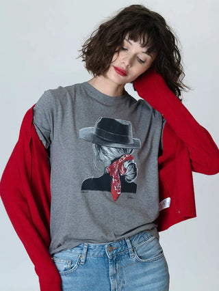 Come and Go Mushie Tee - Heather Grey