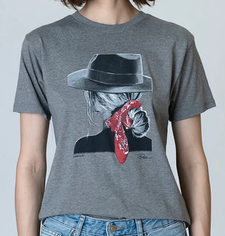 Come and Go Mushie Tee - Heather Grey
