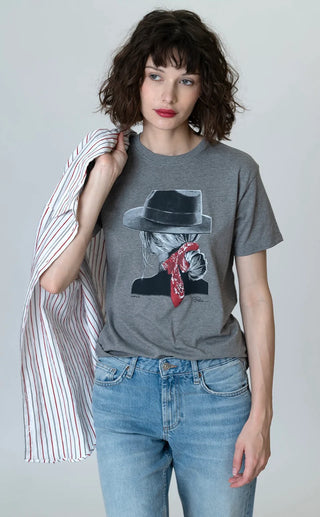Come and Go Mushie Tee - Heather Grey