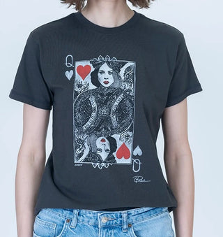 Queen Mushie Tee - Worn Black