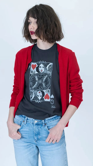 Queen Mushie Tee - Worn Black