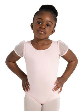 11311C Puff Sleeve Keyhole Back Leotard - Pink