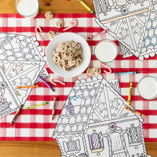 Die-Cut Gingerbread House Coloring Placemat - Hester & Cook