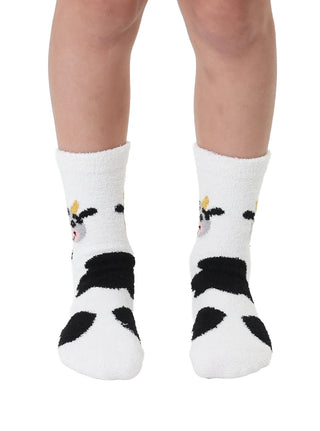 Cow Kids Fuzzy Socks