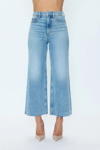 Lana High Rise Crop Ultra Wide Leg Jeans - Bistro // Pistola