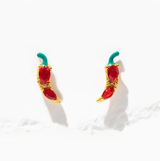 Red Hot Chili Pepper Studs- Gold