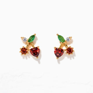 Cherry on Top Studs-gold