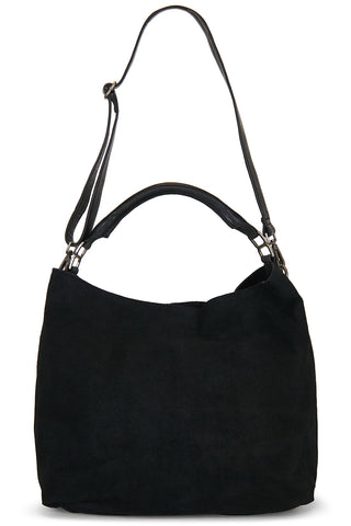 Suzie Suede Slouch Tote - Black // Free People