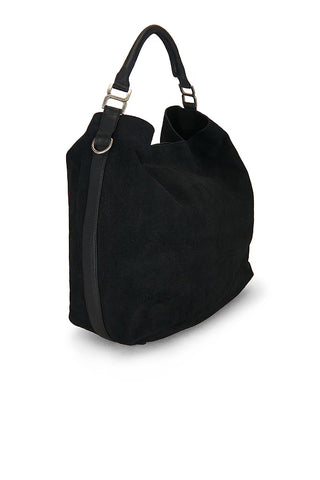 Suzie Suede Slouch Tote - Black // Free People