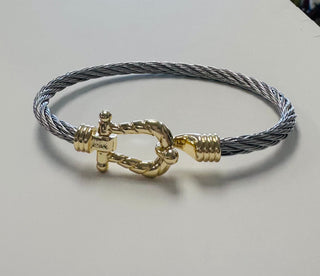 Lina Rope Twist Silver Chain w/ Gold Clasp