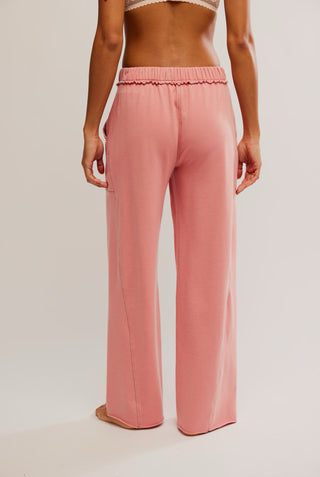 Free People Dont Wait Up Lounge Pant - Rose Dawn