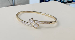 Siera Gold CZ Clover Bracelet