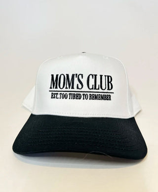 Moms Club Hat - Black/White