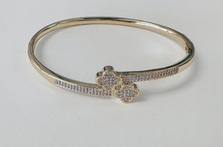 Siera Gold CZ Clover Bracelet