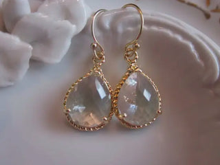 Gold Crystal Clear Earrings