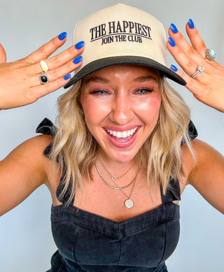 The Happiest Join The Club Hat - Black/Natural