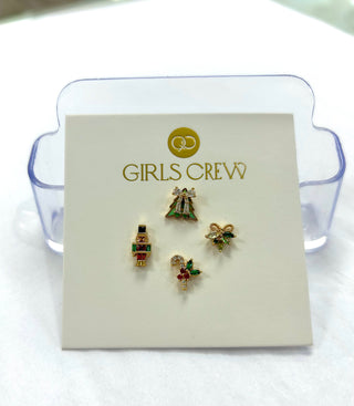 Nutcracker Stud Set-Gold//Girls Crew