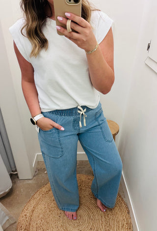 Zonte Elastic Waist Saltwashed Pant - Sea Blue // Billabong