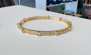 Mara Studded CZ Gold Bracelet