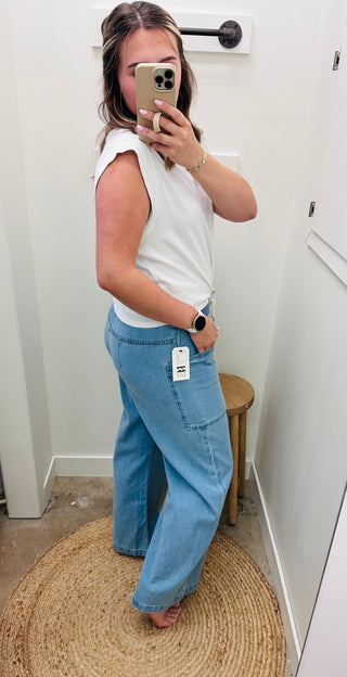 Zonte Elastic Waist Saltwashed Pant - Sea Blue // Billabong