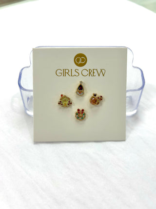 Santa Gingerbread House Set-Gold//Girls Crew
