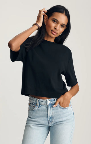 Riley Short Sleeve Crew Neck Tee - Black // Mavi