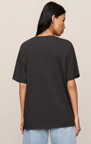 Zebra Graphic Boyfriend Tee - Black Sand / Z Supply