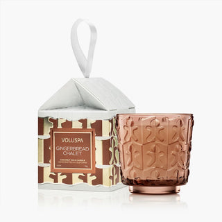 Voluspa Gingerbread Chalet 2.5oz Boxed Pedestal Ornament
