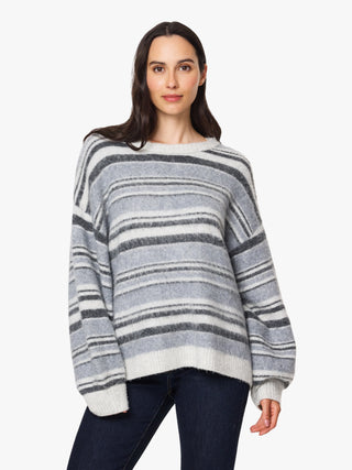 Stripe Birdseye Back Jacquard - Grey Stripe