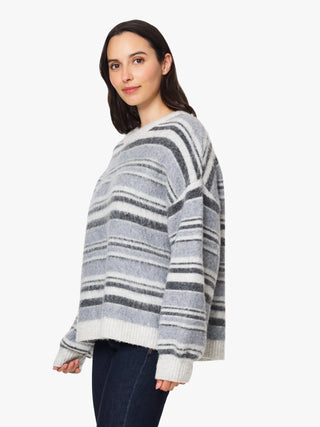 Stripe Birdseye Back Jacquard - Grey Stripe