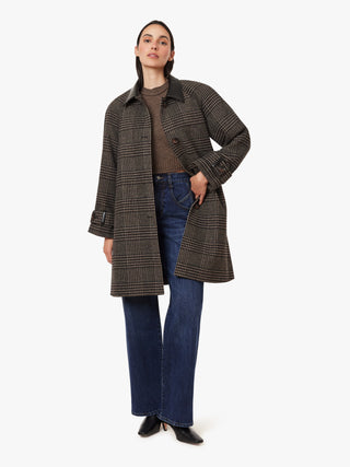 Plaid A Line Coat - Chocolate Plaid // Habitual