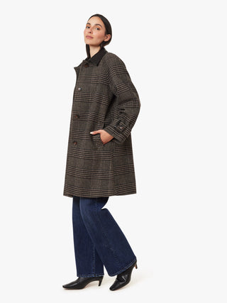 Plaid A Line Coat - Chocolate Plaid // Habitual