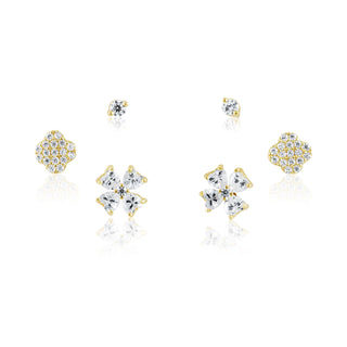 Happy-Go-Lucky Earring Set - Gold