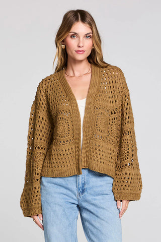 Havenn Crochet Chunky Sweater - Fawn