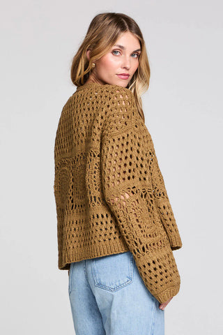 Havenn Crochet Chunky Sweater - Fawn