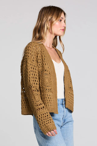 Havenn Crochet Chunky Sweater - Fawn