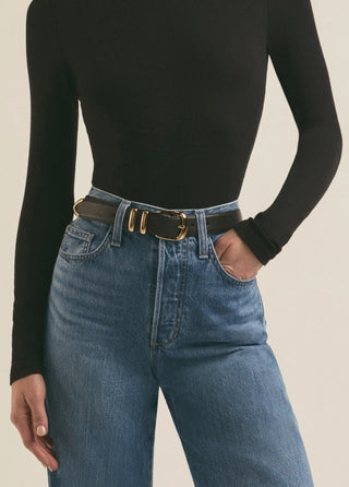 Jordan Belt Black/Gold - Favorite Daughter