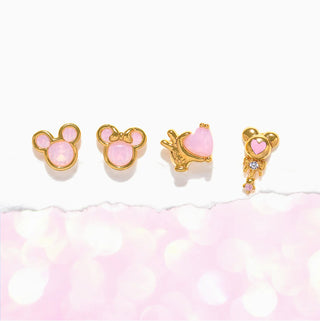 Disney Pink Dream Earring Set Gold - Girls Crew